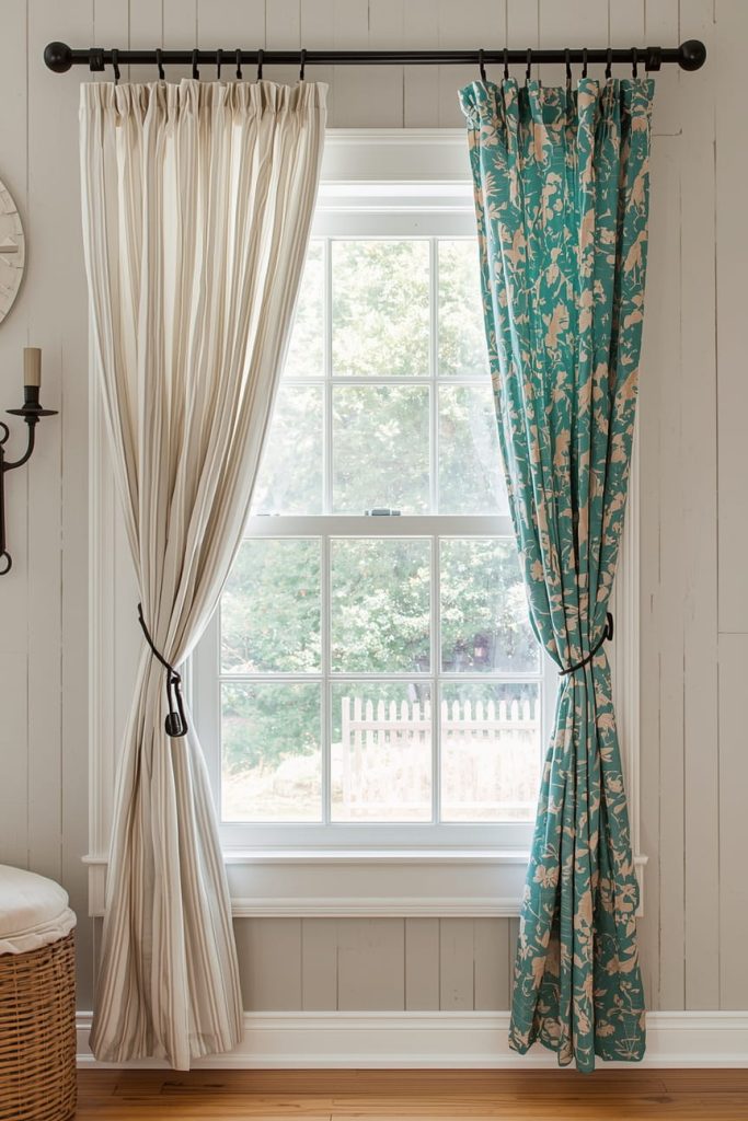 Tie-Up Farmhouse Kitchen Curtains for Casual Charm
