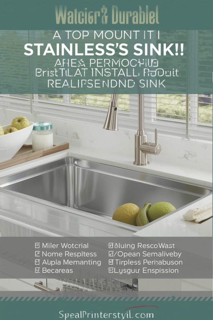 Top Mount Stainless Steel Sink for Easy Installation