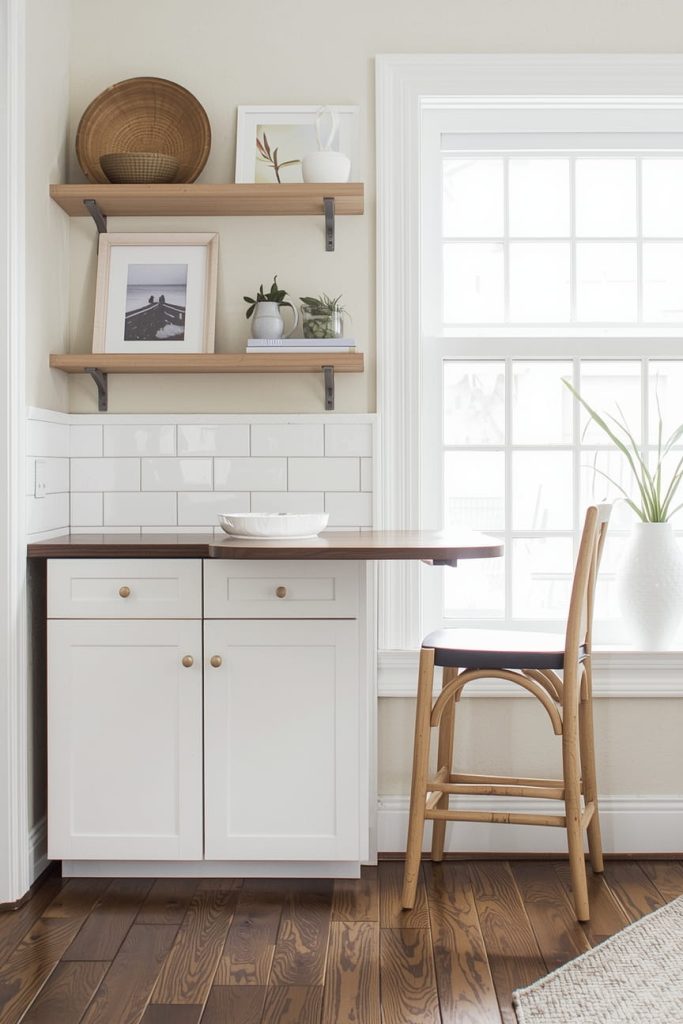 Use Open Hooks Instead of Upper Cabinets