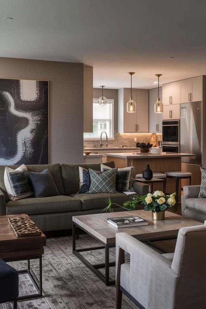 Use a Statement Ceiling to Define the Kitchen Area