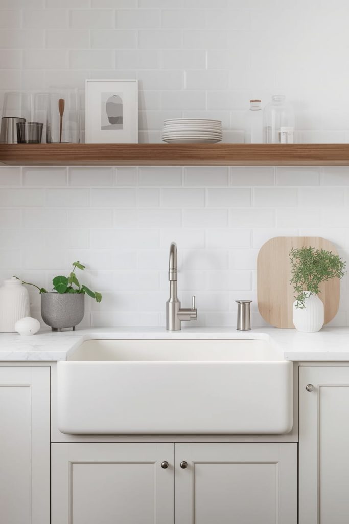 White Double Bowl Kitchen Sink for Multi-Tasking