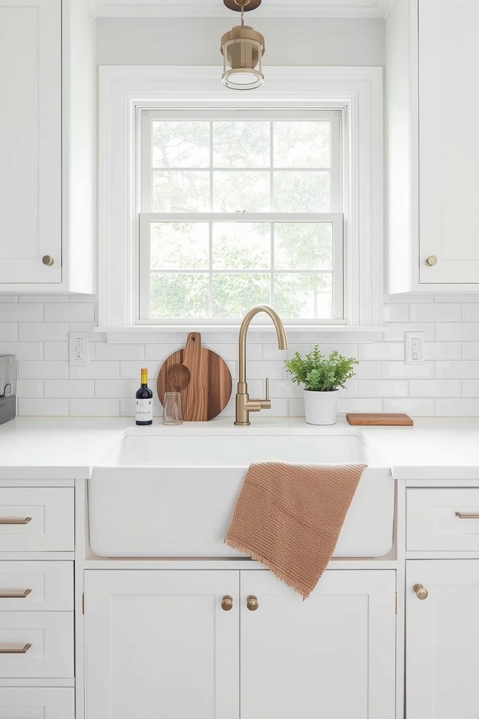 White Drop-In Kitchen Sink for Budget-Friendly Updates
