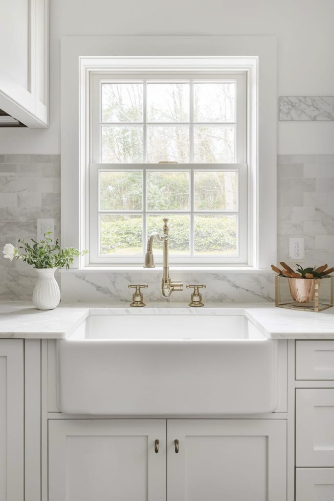 White Farmhouse Sink for a Timeless Statement
